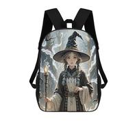 FodPand 17-Inch Laptop Backpack Water-Resistant Magic Witch Witchcraft Bohemian Daypack with Shoulder Strap Lightweight Casual Rucksack for Travel Commuter Hiking Outdoor Activities 20l Black