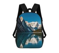 FodPand 17-Inch Laptop Backpack Water-Resistant Panorama of The Lake Louise Mountains Daypack with Shoulder Strap Lightweight Casual Rucksack for Travel Commuter Hiking Outdoor Activities 20l B