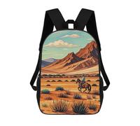 FodPand 17-Inch Laptop Backpack Water-Resistant Riding Horses in Wild West Daypack with Shoulder Strap Lightweight Casual Rucksack for Travel Commuter Hiking Outdoor Activities 20l Black