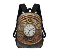 FodPand 17 Inch Rusty Steampunk Clock Laptop Backpack for Men Women Waterproof Lightweight Travel Backpack Commuter Bag Large Capacity Casual Daypack for Business Trip & Outdoor