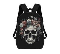 FodPand 17 Inch Skull in Darkness Laptop Backpack for Men Women Waterproof Lightweight Travel Backpack Commuter Bag Large Capacity Casual Daypack for Business Trip & Outdoor