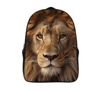 FodPand 18L African Lion Head Laptop Backpack Adults 16" Lightweight Carry on Backpack for Travel Flight Waterproof Casual Daypack Work Bussiness Computer Bag for Office Commute Outdoor Sports