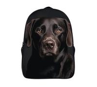 FodPand 18L Black Lab Dog Laptop Backpack Adults 16" Lightweight Carry on Backpack for Travel Flight Waterproof Casual Daypack Work Bussiness Computer Bag for Office Commute Outdoor Sports