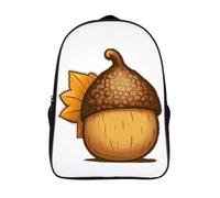 FodPand 18L Cartoon Acorn Laptop Backpack Adults 16" Lightweight Carry on Backpack for Travel Flight Waterproof Casual Daypack Work Bussiness Computer Bag for Office Commute Outdoor Sports