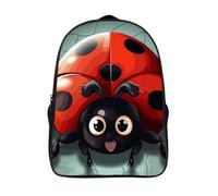 FodPand 18L Cartoon Ladybug Laptop Backpack Adults 16" Lightweight Carry on Backpack for Travel Flight Waterproof Casual Daypack Work Bussiness Computer Bag for Office Commute Outdoor Sports