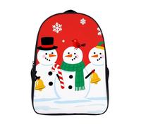 FodPand 18L Christmas Snowmans Laptop Backpack Adults 16" Lightweight Carry on Backpack for Travel Flight Waterproof Casual Daypack Work Bussiness Computer Bag for Office Commute Outdoor Sports