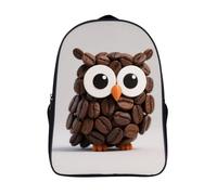 FodPand 18L Cute Owl Laptop Backpack Adults 16" Lightweight Carry on Backpack for Travel Flight Waterproof Casual Daypack Work Bussiness Computer Bag for Office Commute Outdoor Sports