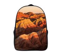 FodPand 18L Danxia Landform Laptop Backpack Adults 16" Lightweight Carry on Backpack for Travel Flight Waterproof Casual Daypack Work Bussiness Computer Bag for Office Commute Outdoor Sports