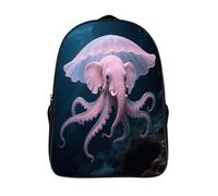 FodPand 18L Dumbo Octopus Laptop Backpack Adults 16" Lightweight Carry on Backpack for Travel Flight Waterproof Casual Daypack Work Bussiness Computer Bag for Office Commute Outdoor Sports