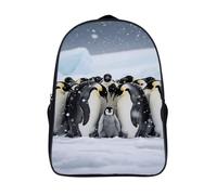 FodPand 18L Emperor Penguin Huddle Laptop Backpack Adults 16" Lightweight Carry on Backpack for Travel Flight Waterproof Casual Daypack Work Bussiness Computer Bag for Office Commute Outdoor Sports