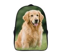 FodPand 18L Golden Retriever Dog Laptop Backpack Adults 16" Lightweight Carry on Backpack for Travel Flight Waterproof Casual Daypack Work Bussiness Computer Bag for Office Commute Outdoor Sports