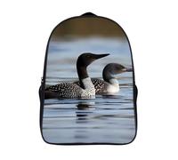 FodPand 18L Loon Birds Laptop Backpack Adults 16" Lightweight Carry on Backpack for Travel Flight Waterproof Casual Daypack Work Bussiness Computer Bag for Office Commute Outdoor Sports