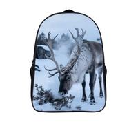 FodPand 18L Male Red Deer Laptop Backpack Adults 16" Lightweight Carry on Backpack for Travel Flight Waterproof Casual Daypack Work Bussiness Computer Bag for Office Commute Outdoor Sports