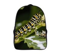 FodPand 18L Monarch Caterpillar Laptop Backpack Adults 16" Lightweight Carry on Backpack for Travel Flight Waterproof Casual Daypack Work Bussiness Computer Bag for Office Commute Outdoor Sports