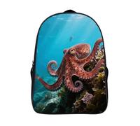 FodPand 18L Octopus Laptop Backpack Adults 16" Lightweight Carry on Backpack for Travel Flight Waterproof Casual Daypack Work Bussiness Computer Bag for Office Commute Outdoor Sports