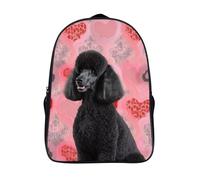 FodPand 18L Poodles Dogs Laptop Backpack Adults 16" Lightweight Carry on Backpack for Travel Flight Waterproof Casual Daypack Work Bussiness Computer Bag for Office Commute Outdoor Sports