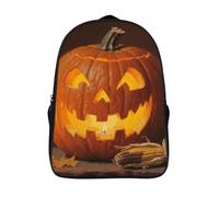 FodPand 18L Pumpkin Laptop Backpack Adults 16" Lightweight Carry on Backpack for Travel Flight Waterproof Casual Daypack Work Bussiness Computer Bag for Office Commute Outdoor Sports