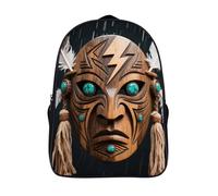 FodPand 18L Rain God Mask Laptop Backpack Adults 16" Lightweight Carry on Backpack for Travel Flight Waterproof Casual Daypack Work Bussiness Computer Bag for Office Commute Outdoor Sports
