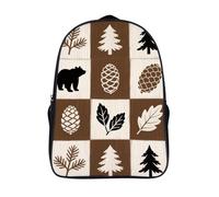 FodPand 18L Rustic Lodge Laptop Backpack Adults 16" Lightweight Carry on Backpack for Travel Flight Waterproof Casual Daypack Work Bussiness Computer Bag for Office Commute Outdoor Sports