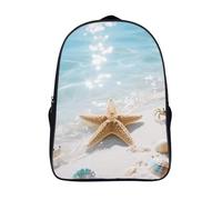 FodPand 18L Starfish Blue Ocean Laptop Backpack Adults 16" Lightweight Carry on Backpack for Travel Flight Waterproof Casual Daypack Work Bussiness Computer Bag for Office Commute Outdoor Sports