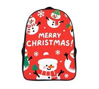FodPand 18L Xmas Snowman Laptop Backpack Adults 16" Lightweight Carry on Backpack for Travel Flight Waterproof Casual Daypack Work Bussiness Computer Bag for Office Commute Outdoor Sports