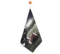 FodPand 1PCS Microfiber Hand Towels, 11x11 Inch Quick Drying & Highly Absorbent American Football Kitchen Towel with Hanging Loop, Lint Free Dish Towels for Bathroom & Kitchen