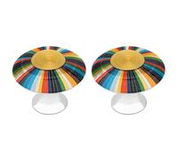 FodPand 2-Pack 1.1" Round Cabinet Knobs Stainless Steel Drawer Knobs with 2 Screws, Retro Boho Sun Cabinet Handles for Drawers, Dresser, Kitchen Hardware | Easy Install