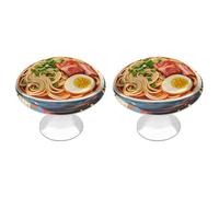 FodPand 2-Pack Cabinet Handles - Doodle Style Noodles 1.1 Inch Round Stainless Steel Cabinet Pulls, Knobs Pulls with Screws, Silver Hardware for Kitchen Cabinets, Furniture Doors, & Dressers