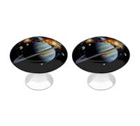 FodPand 2 Pack Cabinet Knobs 1.1 Inch Single Hole Drawer Pulls Handles Decorative Planet Jupiter Furniture Knobs for Dresser Kitchen Bathroom Cupboard Wardrobe Vanity Closet Door Hardware