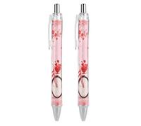 FodPand 2 PCS Refillable Black Heart Tree Bicycle Love Ballpoint Pens 0.5mm Fine Point Smooth Writing Quick-Dry Liquid Ink Comfort Grip Retractable & Pocket-Sized for Journaling Notetaking Sketching