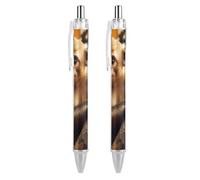FodPand 2 PCS Retractable Liquid Ink Monkey on Tree Rollerball Pens 0.5mm Fine Point Smooth Writing Gel Pens with Ergonomic Comfort Grip Quick-Dry Smudge-Free Black Ink Refillable Office Writing Pen
