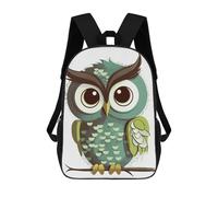 FodPand 20l Cartoon Green Cute Owl Laptop Backpack Adults 17" Lightweight Carry on Backpack for Travel Flight Waterproof Casual Daypack Work Bussiness Computer Bag for Office Commute Outdoor Sports