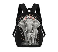 FodPand 20l Cute Elephant Laptop Backpack Adults 17" Lightweight Carry on Backpack for Travel Flight Waterproof Casual Daypack Work Bussiness Computer Bag for Office Commute Outdoor Sports