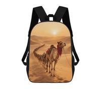 FodPand 20l Desert Camel Train Laptop Backpack Adults 17" Lightweight Carry on Backpack for Travel Flight Waterproof Casual Daypack Work Bussiness Computer Bag for Office Commute Outdoor Sports