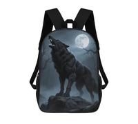 FodPand 20l Ferocious Howling Wolf Laptop Backpack Adults 17" Lightweight Carry on Backpack for Travel Flight Waterproof Casual Daypack Work Bussiness Computer Bag for Office Commute Outdoor Sports