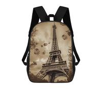FodPand 20l Paris Eiffel Tower Laptop Backpack Adults 17" Lightweight Carry on Backpack for Travel Flight Waterproof Casual Daypack Work Bussiness Computer Bag for Office Commute Outdoor Sports