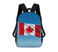 FodPand 20l Retro Canada Flag Laptop Backpack Adults 17" Lightweight Carry on Backpack for Travel Flight Waterproof Casual Daypack Work Bussiness Computer Bag for Office Commute Outdoor Sports