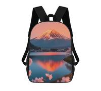 FodPand 20l Sunset Fuji Reflection Laptop Backpack Adults 17" Lightweight Carry on Backpack for Travel Flight Waterproof Casual Daypack Work Bussiness Computer Bag for Office Commute Outdoor Sports
