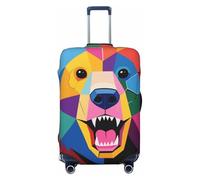 FodPand 3D Bear Travel Luggage Cover Elastic Suitcase Cover Protector Anti-Scratch Luggage Protector Universal Washable Travel Sleeve Baggage Case Fits 18-32 Inch Suitcase, Black, L