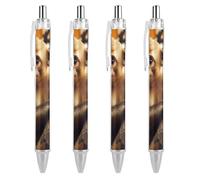 FodPand 4 PCS Retractable Liquid Ink Monkey on Tree Rollerball Pens 0.5mm Fine Point Smooth Writing Gel Pens with Ergonomic Comfort Grip Quick-Dry Smudge-Free Black Ink Refillable Office Writing Pen
