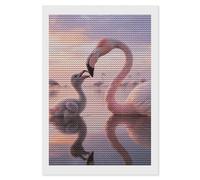FodPand 5D Diamond Painting Kit for Adults Pretty Sunset Pink Flamingo DIY Diamond Art with Sparkling Gems Round Drill - Complete Set Paintings for Beginners, Unique Wall Decor Gift 8"x12"