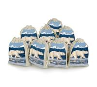 FodPand 8 Pack Cotton Linen Drawstring Bags 5x7 Inch Muslin Sachet Bag Empty Cloth Reusable Polar Bear Gift Pouches for Wedding Party Favors Jewelry Home Storage Supplies