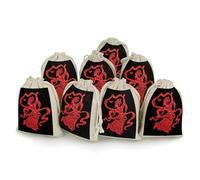 FodPand 8 Pack Cotton Linen Drawstring Bags 5x7 Inch Muslin Sachet Bag Empty Cloth Reusable Red Papercut Dancer Gift Pouches for Wedding Party Favors Jewelry Home Storage Supplies