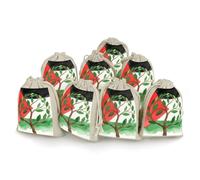 FodPand 8 Pack Drawstring Christmas Gift Bags - Tree of Life Palestinian Flag Reusable Cotton Linen Burlap Favor Bags for Wedding Party Favors, Holiday Gift Packaging, Jewelry Pouch