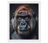 FodPand A Gorilla Diamond Painting Kits for Adults Beginners 16x20 Full Drill Diamond Art with DIY Tools Square 5D Diamonds Dots Crafts Gem Art Paint by Diamonds for Home Wall Decor Relaxing Gift