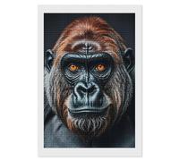 FodPand A Gorilla Diamond Painting Kits for Adults Beginners 8x12 Full Drill Diamond Art with DIY Tools Square 5D Diamonds Dots Crafts Gem Art Paint by Diamonds for Home Wall Decor Relaxing Gift