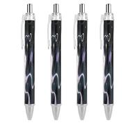 FodPand Abstract Art Graffiti Ballpoint Pens Fine Point Smooth Writing Pen Retractable Ball Point Pens 0.5mm Black Ink Pen Office Supplies Gifts for Men Women 4 PCS
