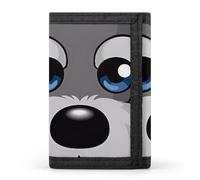 FodPand Adorable Schnauzer Wallet,Portable Three Folds Wallet Sturdy With Hanging Buckle Zipper Wallets for Man Woman