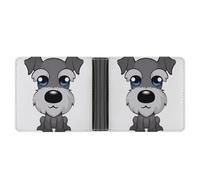 FodPand Adorable Schnauzer Wallet Slim Minimalist Men Wallet Durable Portable Bifold Purse PU Passcase