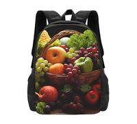 FodPand American West Rodeo Hat Travel Backpack for Women Men 15.6 inch Laptop Backpack Waterproof Work Business Daypack, Colorful Various Vegetables, One Size, Travel Backpacks